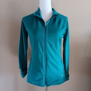 Ladies active sip up Old Navy small size teal blue jacket